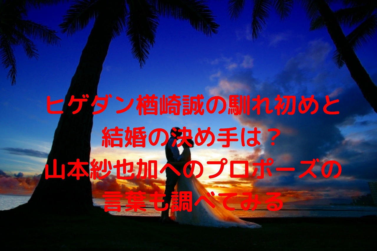 ヒゲダン楢崎誠の馴れ初めと結婚の決め手は 山本紗也加へのプロポーズの言葉も調べてみる Nakaseteの普通が一番むずかしい