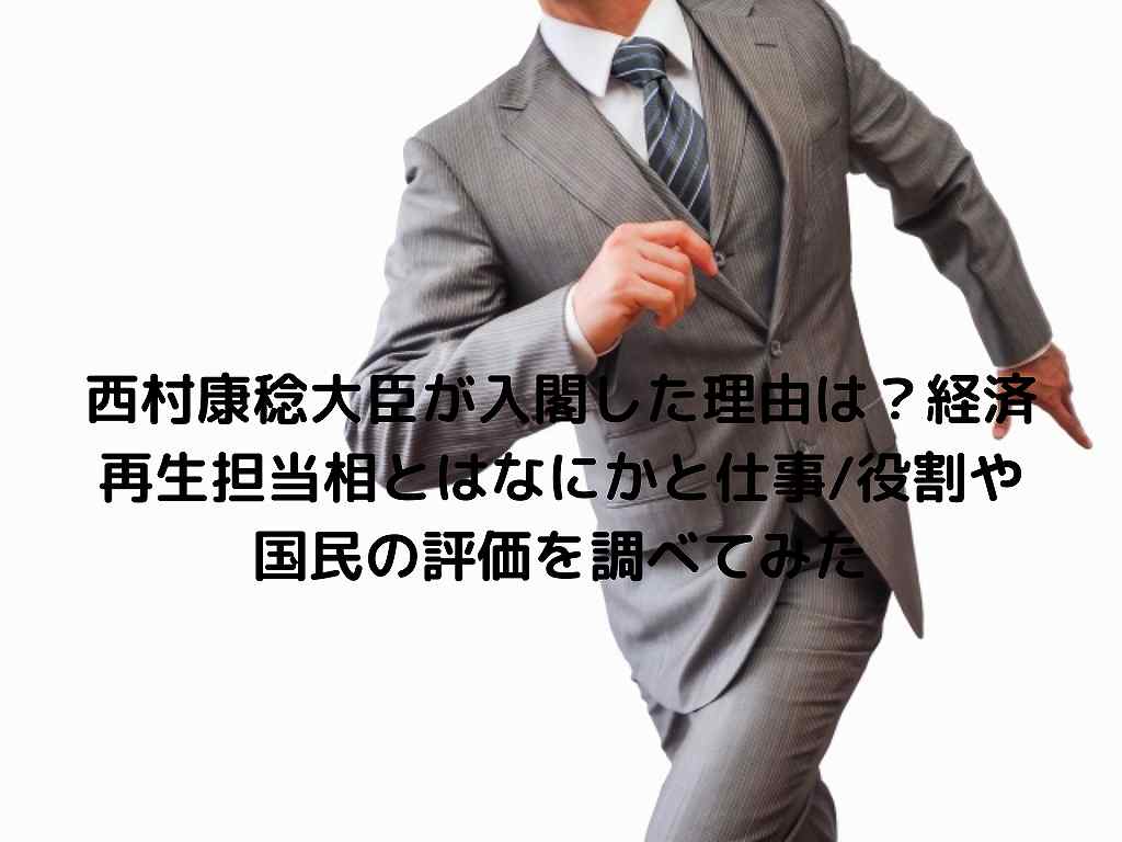 西村康稔大臣が入閣した理由は 経済再生担当相とはなにかと仕事 役割や国民の評価を調べてみた Nakaseteの普通が一番むずかしい